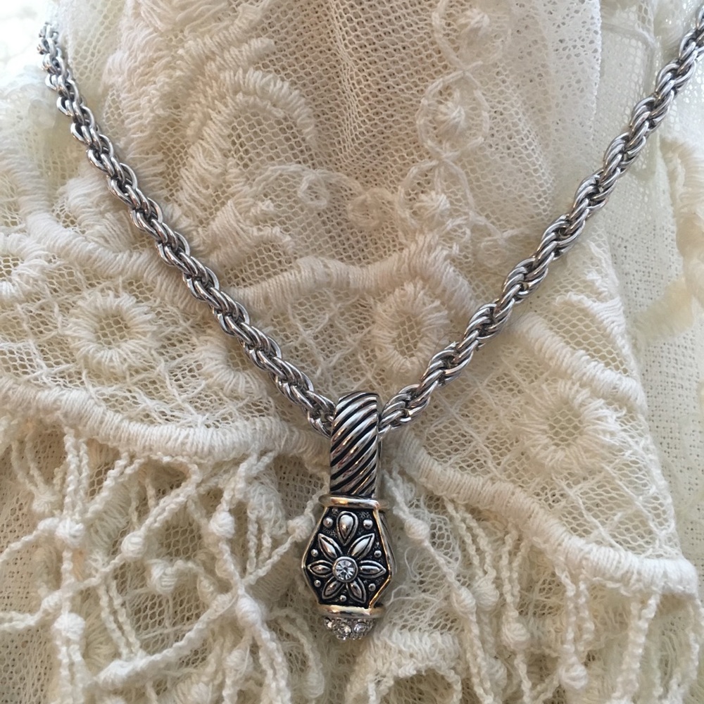 Unique Statement Necklace Silver - image 2